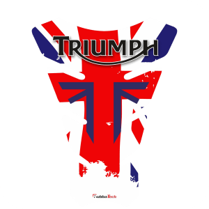 TRIUMPH TANK PADS PRINTED WHITE