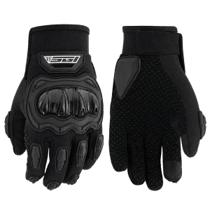 SGI Sentinel Black Motorcycle Gloves